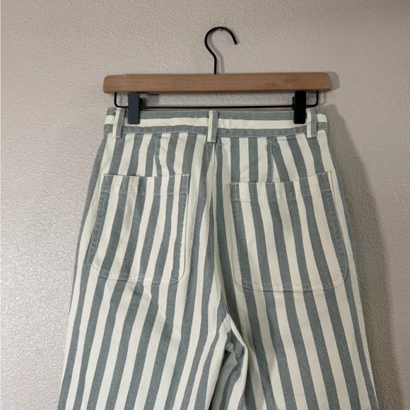 Madewell Emmett 2.0 Wide-Leg Crop Pants in Stripe: Patch-Pocket Edition 27 - Picture 7 of 10